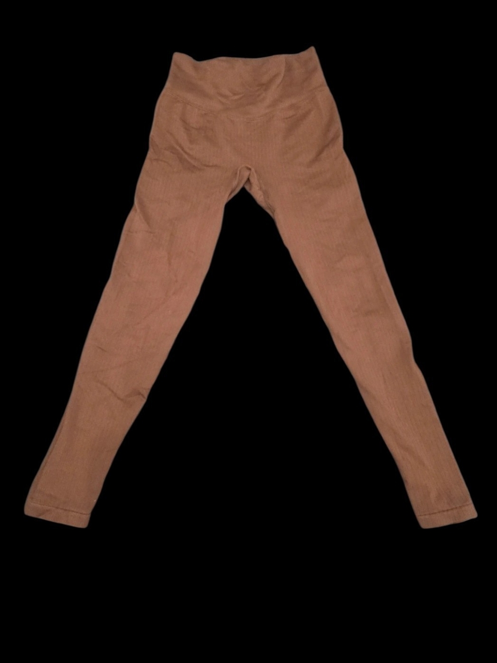 Ribbed Leggings in Brown